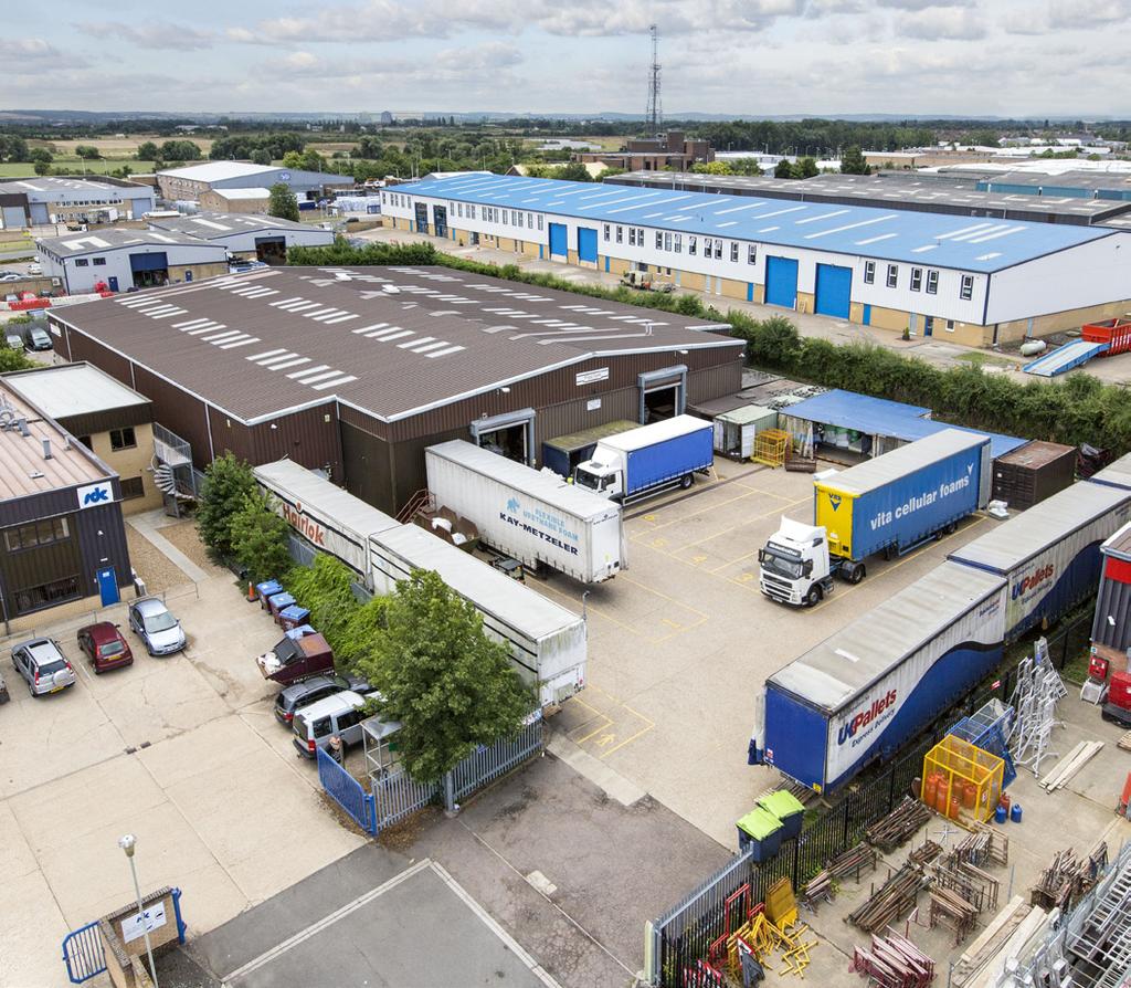 Investment Summary 1980 s detached warehouse on the established Elm Farm Industrial Estate, Bedford Situated less than 1.