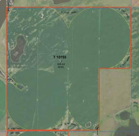 Parcel 1 Acres: 560 +/- Legal: E½NE¼ & W½NE¼ & E½NW¼ & W½NW¼ & E½SW¼ & W½SW¼ & W½SE¼ 10-127-71 Irrigated Cropland Acres: 505.63 +/- Dry Cropland Acres: 44.9 +/- Taxes (2017): $4,027.