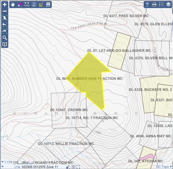 Note: No mapping is currently available that displays only good standing CG titles. The MTO map viewer shows all primary survey parcels, only some of which are CG lots in good standing.
