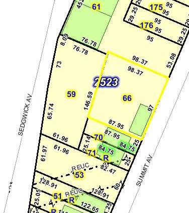 939 Summit Avenue Mott Haven Mixed-Use Development Site Property Information Location: On the West side of Summit Avenue b/w W. 161st and W.165th Streets Block / Lot: 2523 / 66 Lot Size: Lot Area: 98.