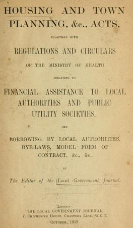 of Rent Acts that prevented landlords or mortgage lenders from profiteering from increasing rents or interest rates due to the severe shortage of housing for munition workers.