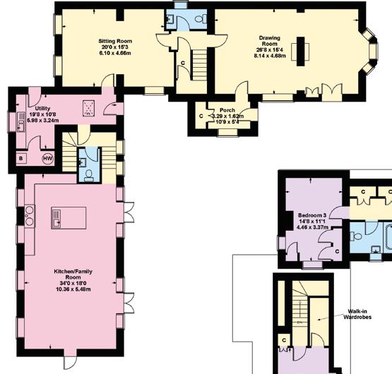Moor ottage Proposed Floorplans Approximate Gross Internal Floor Area House: 3190 sq ft - 296 sq m Outbuildings: 913 sq ft - 85 sq m Total: 4103