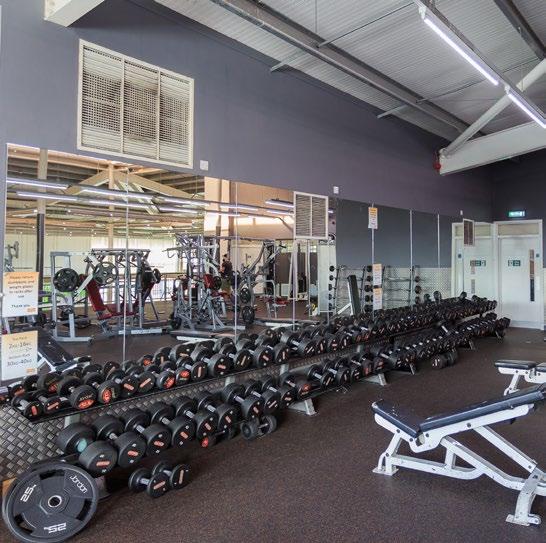 extensive gym facilities together with studio rooms