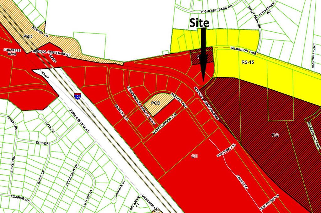 MURFREESBORO BOARD OF ZONING APPEALS STAFF COMMENTS SEPTEMBER 26, 2012 Application: Address: Applicant: Zoning: Request: S-12-050 2908 Medical Center Parkway Mr.