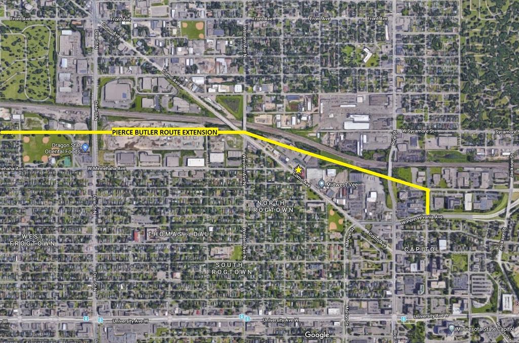 FOR SALE Pierce Butler Route Extension The adjacent property owned by Advance Disposal and will be purchased by the City of St. Paul if/when the Pierce Butler Extension Project is implemented.