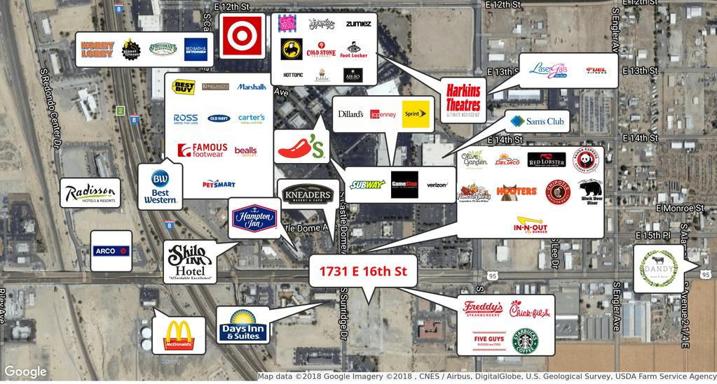 Retailer Map NEWLY CONSTRUCTED RESTAURANT IN PRIME YUMA LOCATION 1731