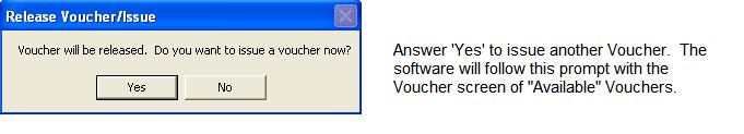 Voucher during the transfer process.