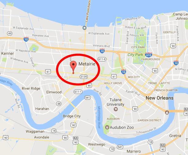 Location Marketing Presentation Louisiana 70001 page 3 Map The property is located in Jefferson Parish, in the heart of Metairie, which was founded in 1718 and is an unincorporated suburb of New