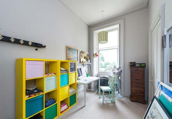 A door leads from the drawing room to a useful study/playroom which is currently used as a craft room and which also overlooks the park.