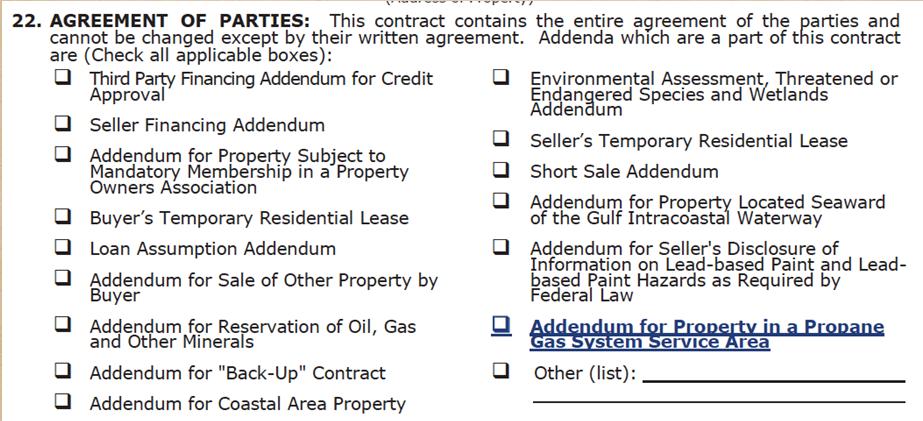 Page 7 Item 1 Addendum for Property in