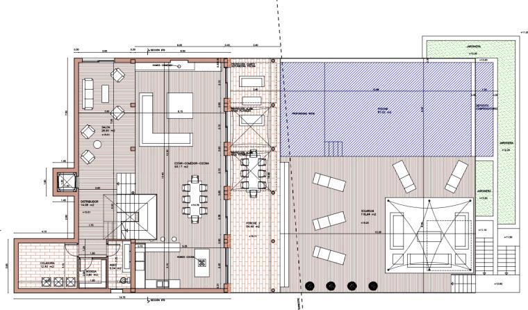 68 m2 Level 1 First Floor Internal area: 217.56 m2 Terrace & porches: 7.