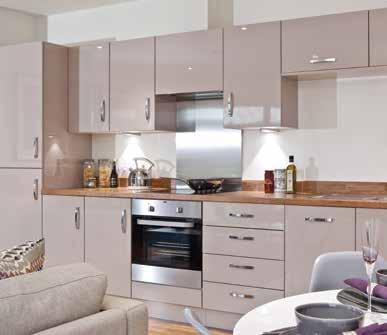 integrated kitchen appliances to include a tall fridge freezer and dishwasher Bedroom Grey carpet to all bedrooms Full height, mirrored, sliding door wardrobes to master bedroom ontemporary, white,