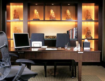 The Study: Custom-designed walnut wood desk and console table Adjoining bedrooms There are four adjoining bedrooms which are designed to be an extension of the Presidential Suite.