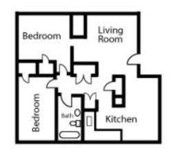 There are 27 two bedroom one bathroom units. Of the 27 total two bedroom units, there are currently four vacancies.