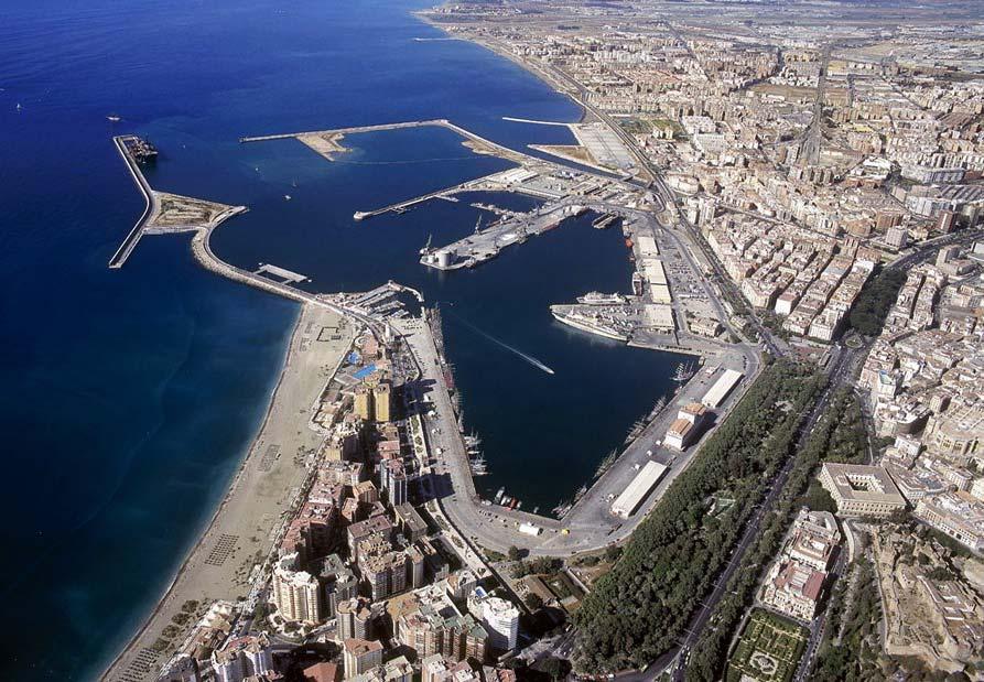 General overview of Malaga's harbour.