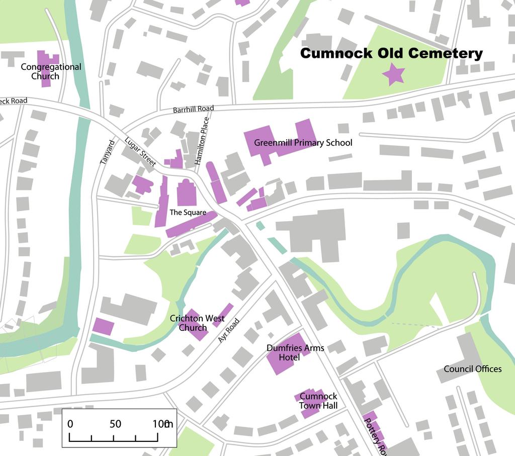 Introduction to Cumnock Old Cemetery Monumental Inscriptions During some family history research in 2010 I came across a copy of Cumnock and Doon Valley Monumental Inscriptions, indexes and maps on a