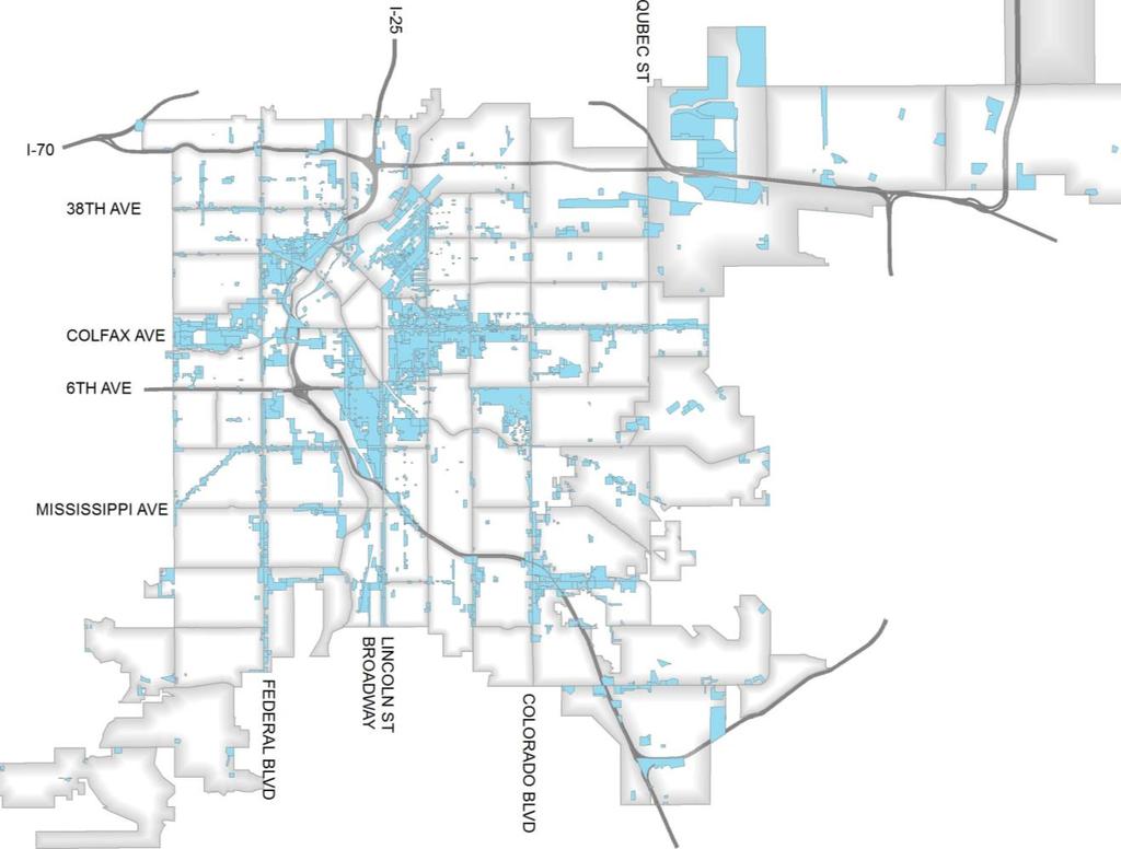 EXISTING CONDITIONS DENVER ZONING CODE Zone Districts Where Slot Homes Can be Built Mixed Use