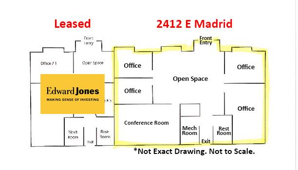Floorplan PROFESSIONAL OFFICE SPACE FOR LEASE - E. SUNSHINE ST.