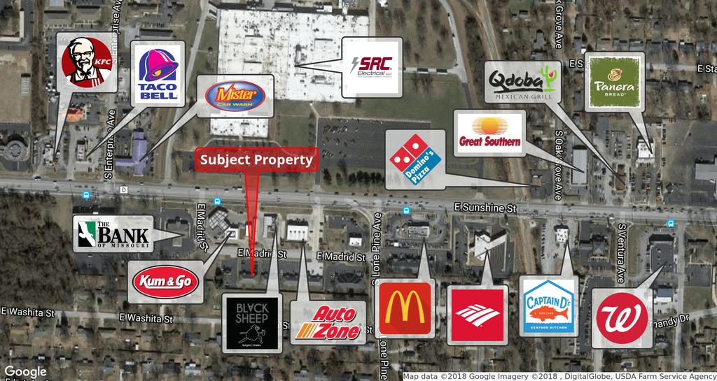 Retailer Map PROFESSIONAL OFFICE SPACE FOR LEASE - E. SUNSHINE ST.