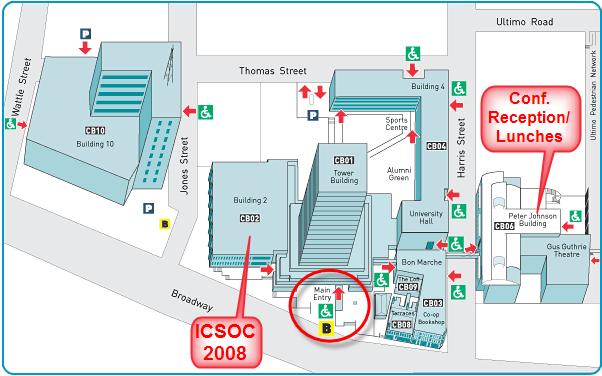 Directions to Conference Reception and Lunches Conference Reception (starts from 6:00pm on Monday 1 st Dec) and lunches (12:30pm 1:30pm on Tuesday, Wednesday and Thursday) are in the DaB Café.
