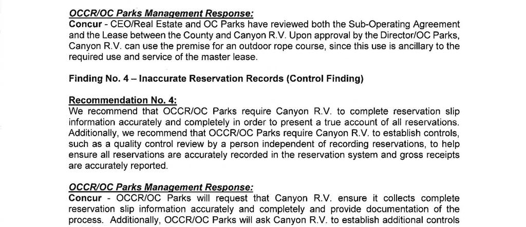 ATTACHMENT B: OCCR/OC Parks Management