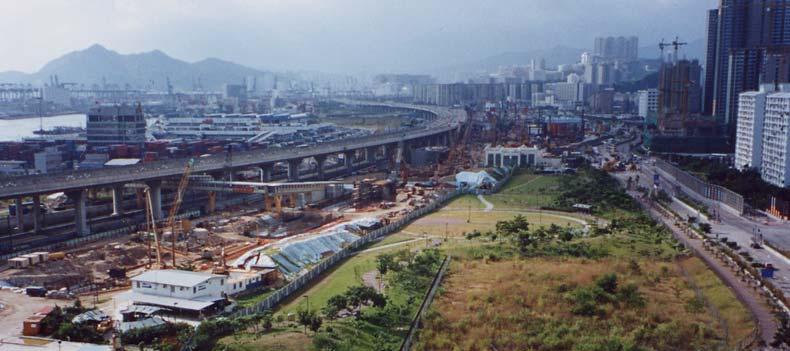 West Rail Nam Cheong Station Construction Features - Enclosed structure, measure about 350 x 80m - Partially constructed underground - Part of the