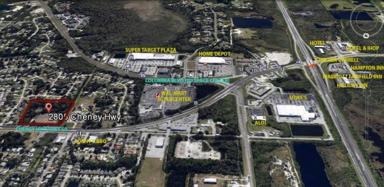 EXECUTIVE SUMMARY High Visibility Mixed Use Development Land 2805 Cheney Hwy Titusville, FL 32780 OFFERING SUMMARY Sale Price: Undisclosed PROPERTY OVERVIEW 9.11 Acres of Retail Development Property!