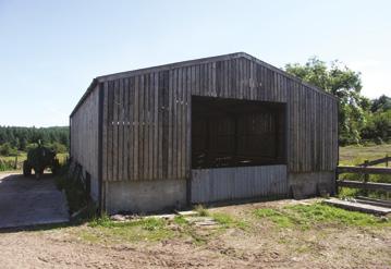 Farm Buildings Auchenhill is served by a range of traditional and modern farm buildings as follows: Workshop: Brick construction, timber frame, with concrete floor beneath a corrugated roof (6.