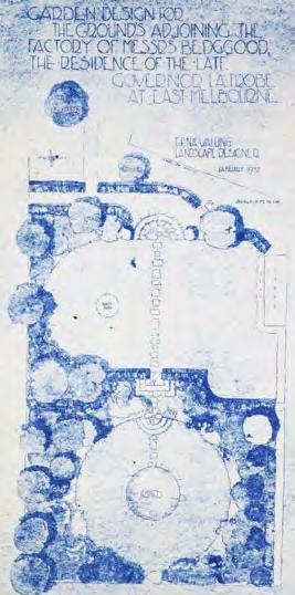 garden design for the grounds adjoining the factory of Messrs Bedggood, the residence of the late