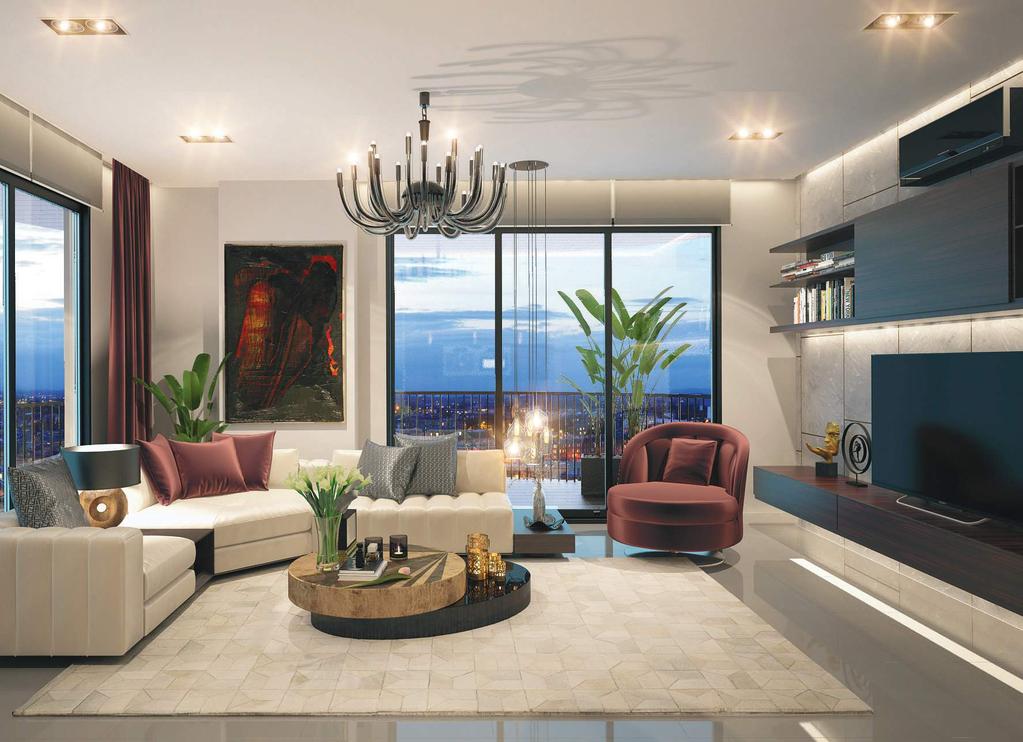 Living Room at Mirage Residence 65