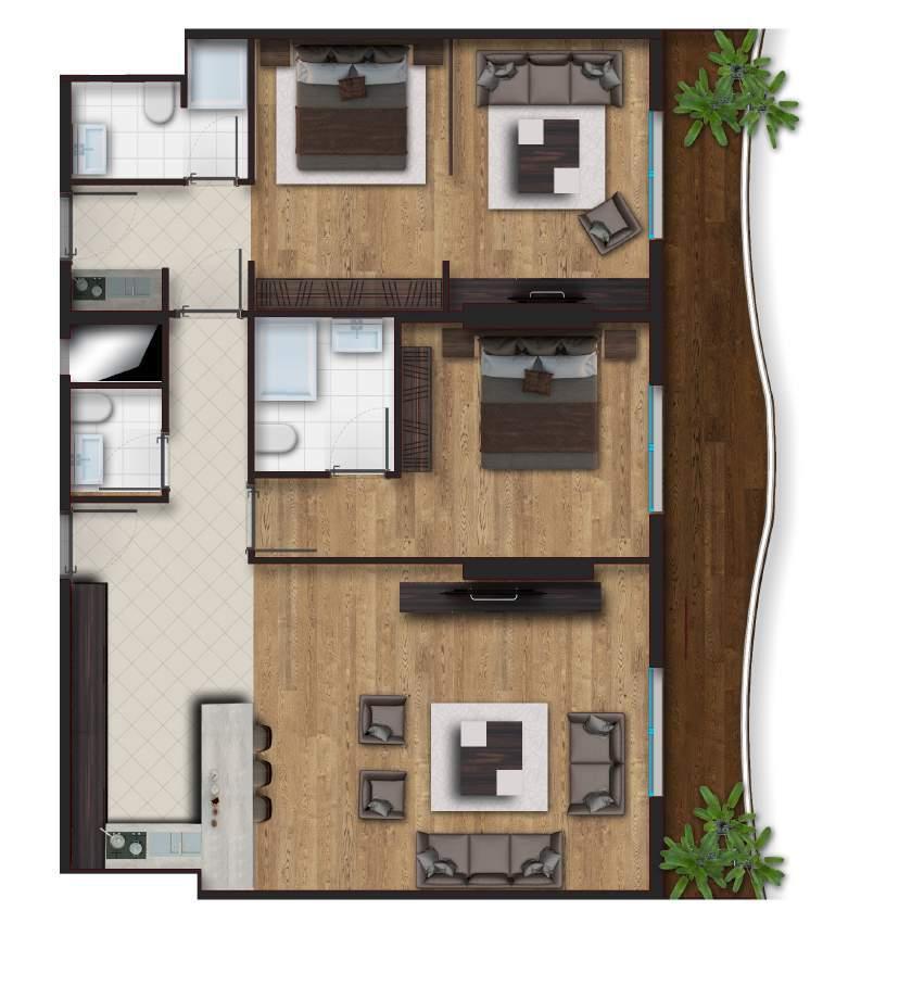 13 m² 3.76 m² 24.04 m² 2 3 4 5 Living Room & Kitchen Bedroom Bathroom Living Room & Bedroom 39.68 m² 13.13 m² 3.76 m² 24.04 m² 6 Bathroom 3.