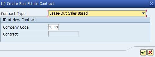 Create Sales-based Lease-out Create Sales-based Lease-out Update Salesbased Lease out Sales-based Settlement Periodic Posting, Simulation, Execution & Reversal