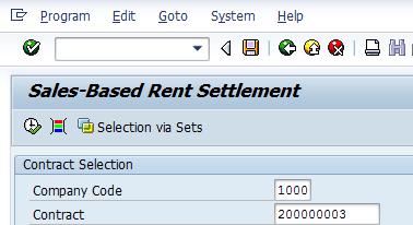 Sales-based Settlement Create Sales-based Lease-out Update Salesbased Lease-out Sales-based Settlement Periodic Posting, Simulation, Execution & Reversal Invoice: Create & Reverse 3 Click the