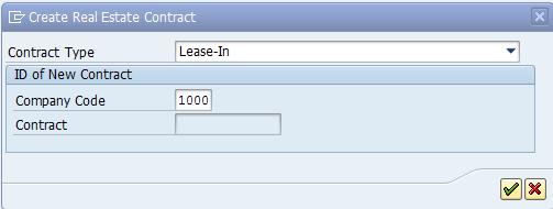 Create Lease-in Check Business Partner Create a Lease Approve a Lease Update a Lease 5 Select Type as Lease-In and 6 Type the