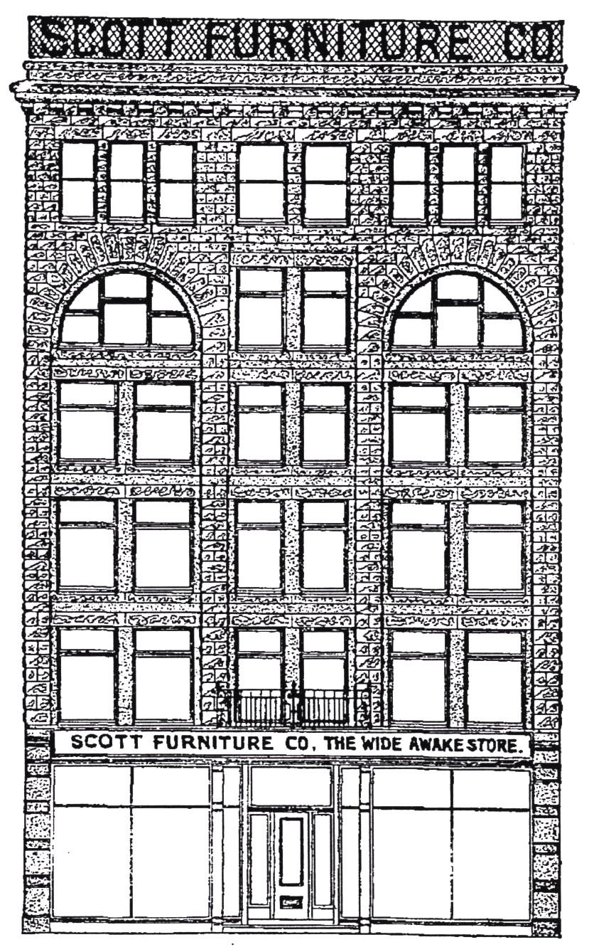 Plate 2 The Scott Block, 272 Main Street, architect s rendering of front