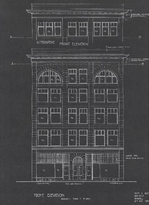 Plate 16 Architect s Plans, Front Elevation, dated May 14, 1914.