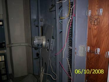 Violations Found in Vacant Buildings Exposed electrical.