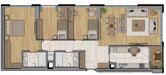 HOUSING UNIT PLANS + 0 9 6 7 + C Total Sales Area: 9,0 m -Living Room:,00 m -Kitchen:,7 m -Entrance Hall:,6 m -Master Bedroom:, m -Master Bathroom:,9 m 6-Bedroom : 0,0 m 7-Bedroom : 0, m