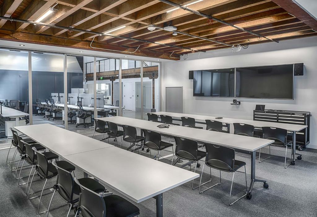 SKYLIGHTS THROUGHOUT PROVIDE EXCELLENT NATURAL LIGHT EXPOSED WOOD BEAMS EXTENSIVE NEW RENOVATION INTO PREMIER CREATIVE WORKSPACE 350 Treat Avenue has been thoroughly renovated over the past 2+ years,