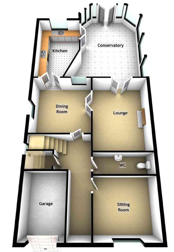 34m (14 3 ) Bedroom 1 4.56m (15 ) x 3.46m (11 4 ) En-suite 2.03m (6 8 ) x 1.39m (4 7 ) Bedroom 2 3.70m (12 2 ) x 3.19m (10 6 ) Bedroom 3 4.