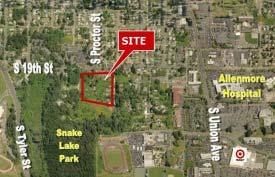 60,000 CPD Large lot for scalable development Subdivided into four smaller parcels Chris Highsmith 253.779.2402 Mid-County Development Site 11815 Canyon Rd E Puyallup, WA 6.4 Acres $895,000 CC 6.