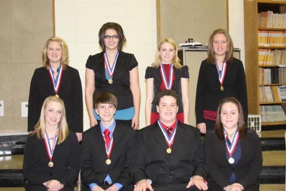 CLASS AA INDIVIDUAL SUPERIOR RATINGS Class "AA" Non-Original Oratory Superiors: (Front l to r) Samantha Koch, SF O Gorman; Joshua Stoebner, SF Lincoln; Spencer Smith, Brandon Valley, Stacy