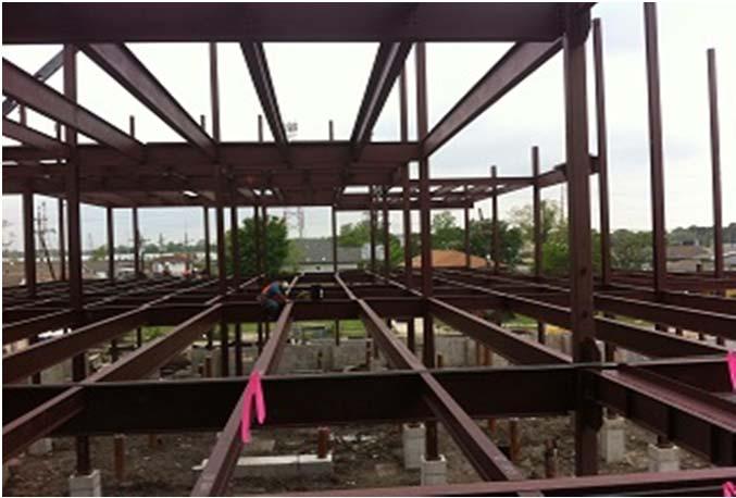 Contractor Core Construction Construction Phase Metal stud installation is ongoing Construction of the columns and walls at the additions is ongoing MEP rough-in is ongoing Window refurbishment is