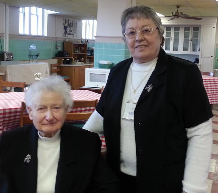 During Catholic Schools Week, Sisters Kimberly, Dolores Vincent, Rosalie, Barbara Bock and Elizabeth and Novices Judith and Michaela visited different area schools, including Immaculate Conception,