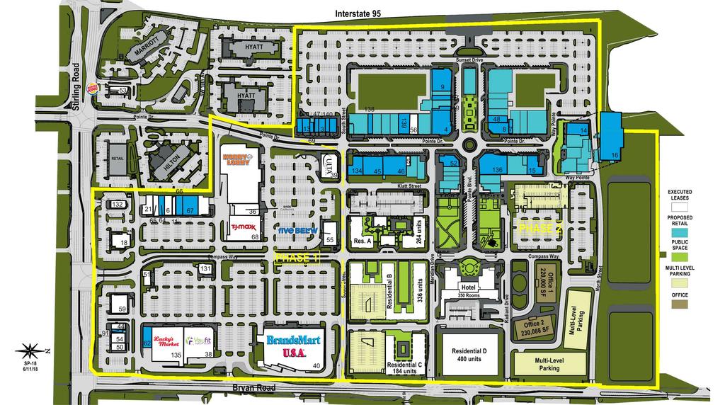 Non-Controlled Availability Disclaimer: This site plan shows the approximate location, square footage, and coniguration of the shopping center and adjacent areas, and is only illustrative of the size