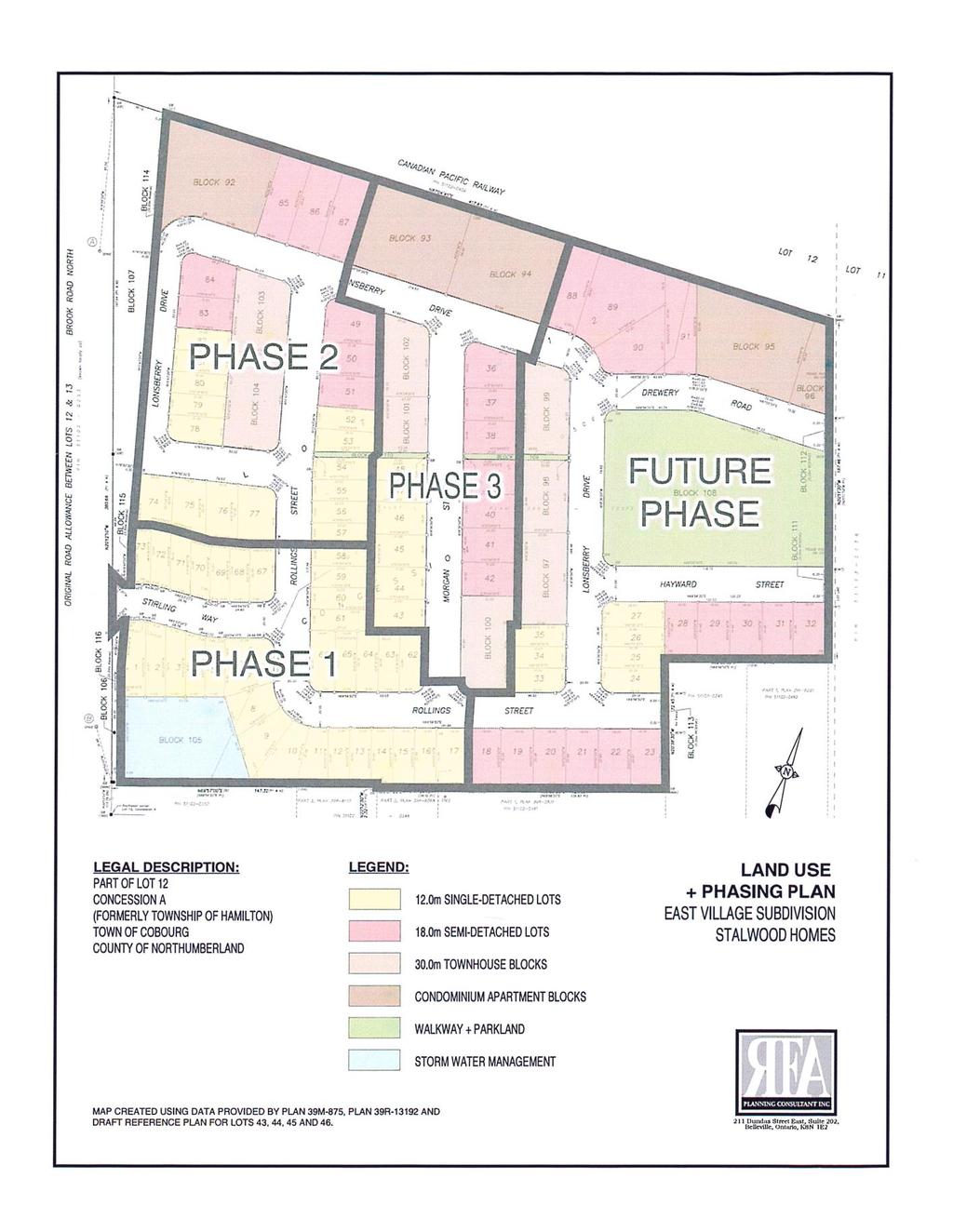 Schedule B East Village Subdivision Land Use and