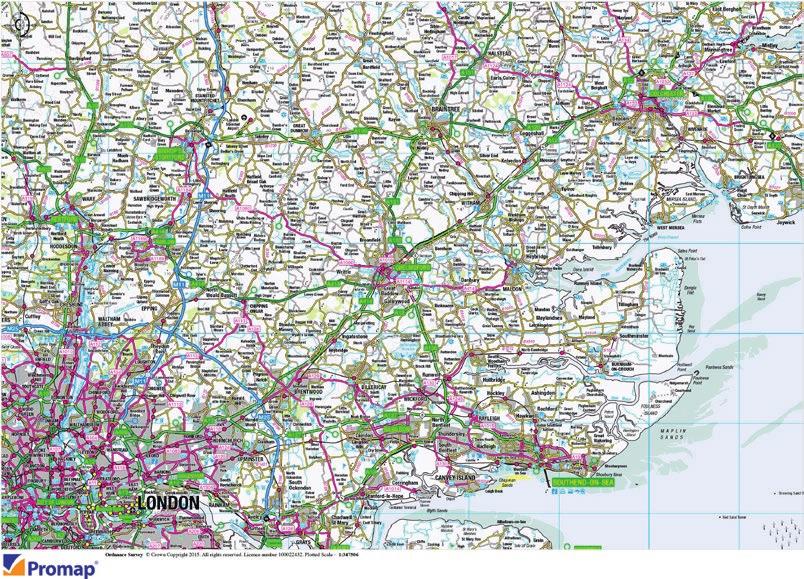 LOCATION Braintree is located approximately 64km (40 miles) north east of Central London, 16km (10 miles) to the north of Chelmsford, 19.5km (12 miles) to the west of Colchester, and 30 km (18.