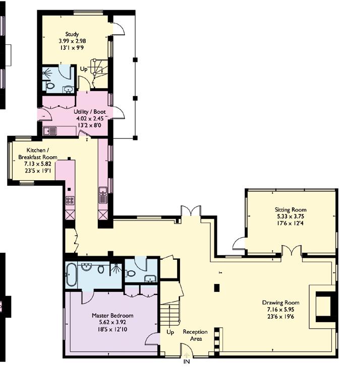 Reception Bedroom Bathroom Kitchen/Utility Storage Terrace Main House - First Floor The Barn - Ground Floor Main House -