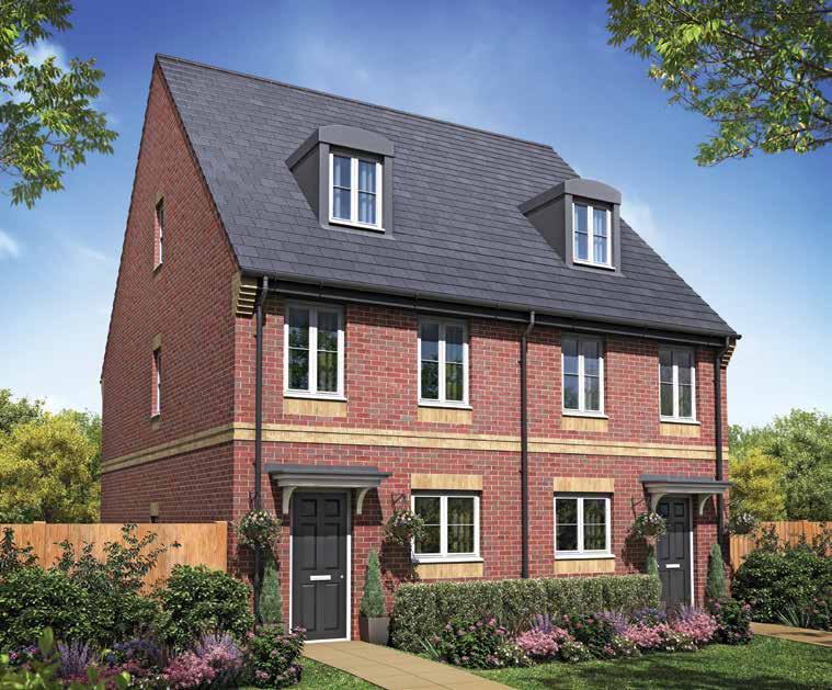 woodside CHASE The Portland 3 bedroom, 3 storey home The large fitted kitchen with breakfast area is located at the front of the house and is ideally proportioned for those who love to cook and eat