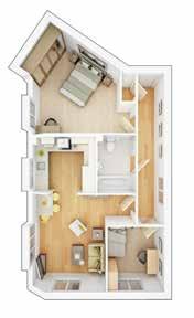 60m 15'5" x 8'7" Bedroom 2 2.85m x 2.47m 9'4" x 8'2" Plot 30 Kitchen 2.95m x 2.50m 9'7" x 8'2" Living/Dining Area (min.) 4.72m x 3.